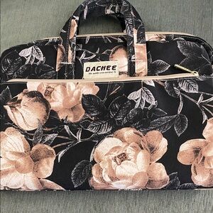 NWOT DACHEE Black Floral Laptop Bag for Women
